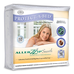 AllerZip Smooth Anti-Allergy & Bed Bug Proof Mattress or Box Spring Encasement Queen 6”